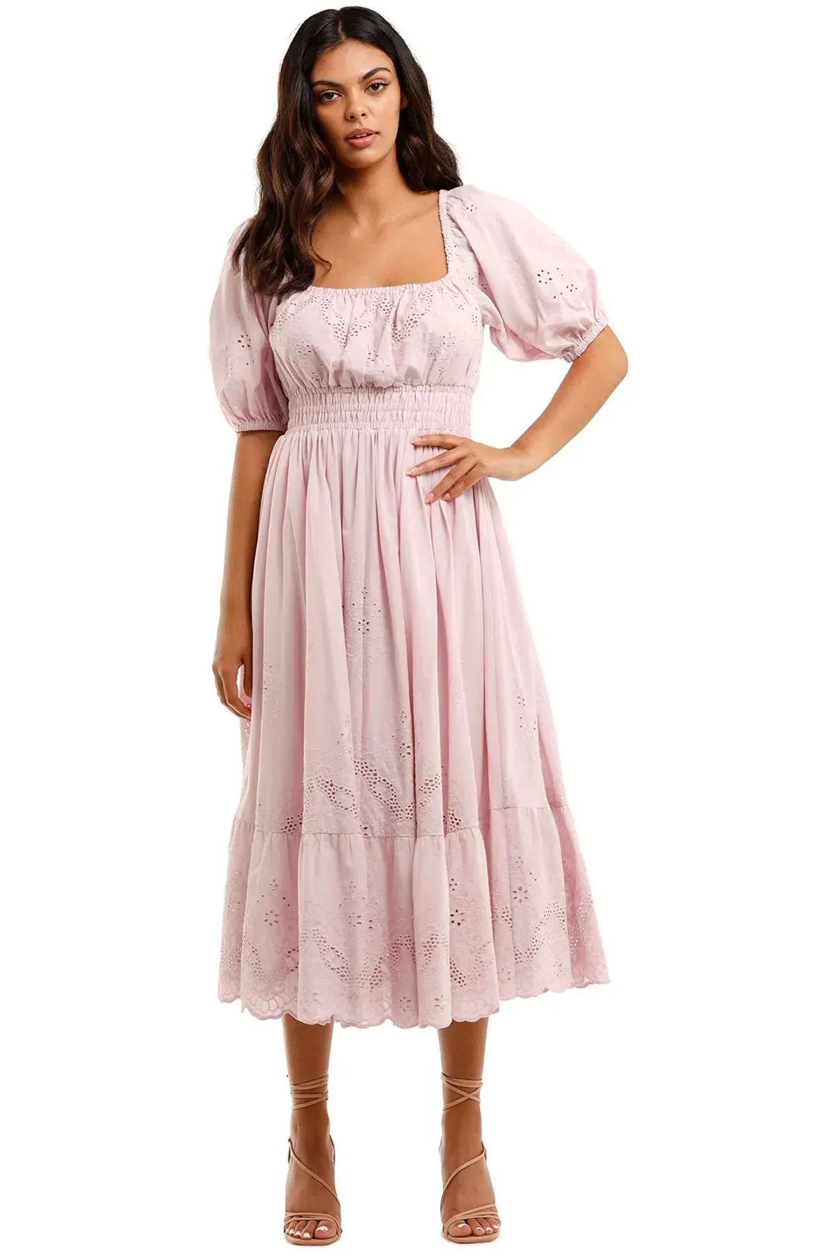 Spell & The Gypsy Capulet Broderie Anglaise Soiree Dress Lilac Size L - Image 1