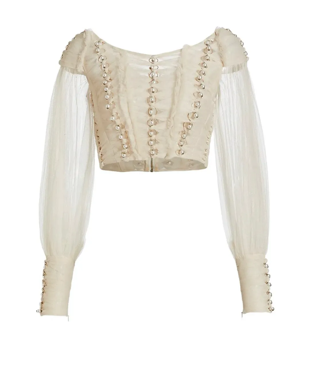 Zimmermann Rhythmic Chain Pearl Bodice Milk Size 0/Au 8 for rent on The Volte - main image