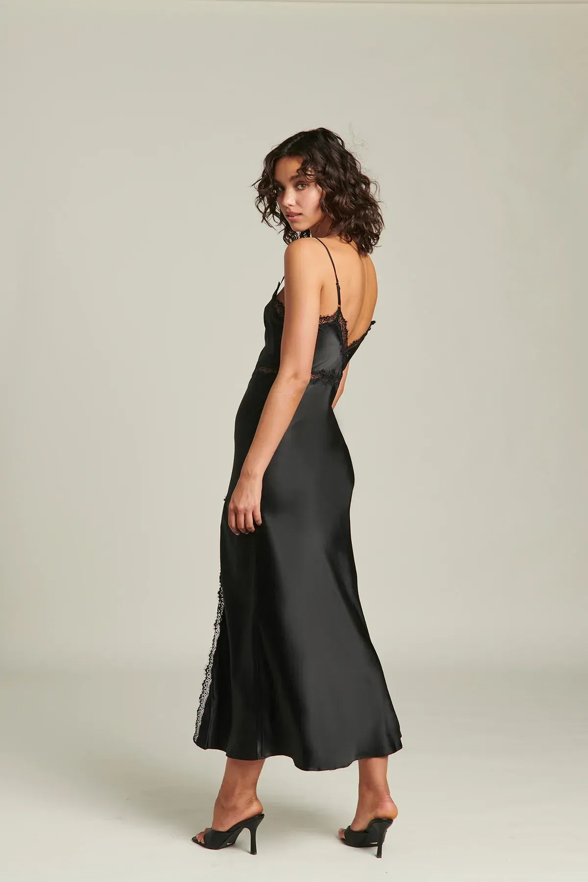 Ginia Naomi Silk Slip Dress Black Size XS  - Image 2