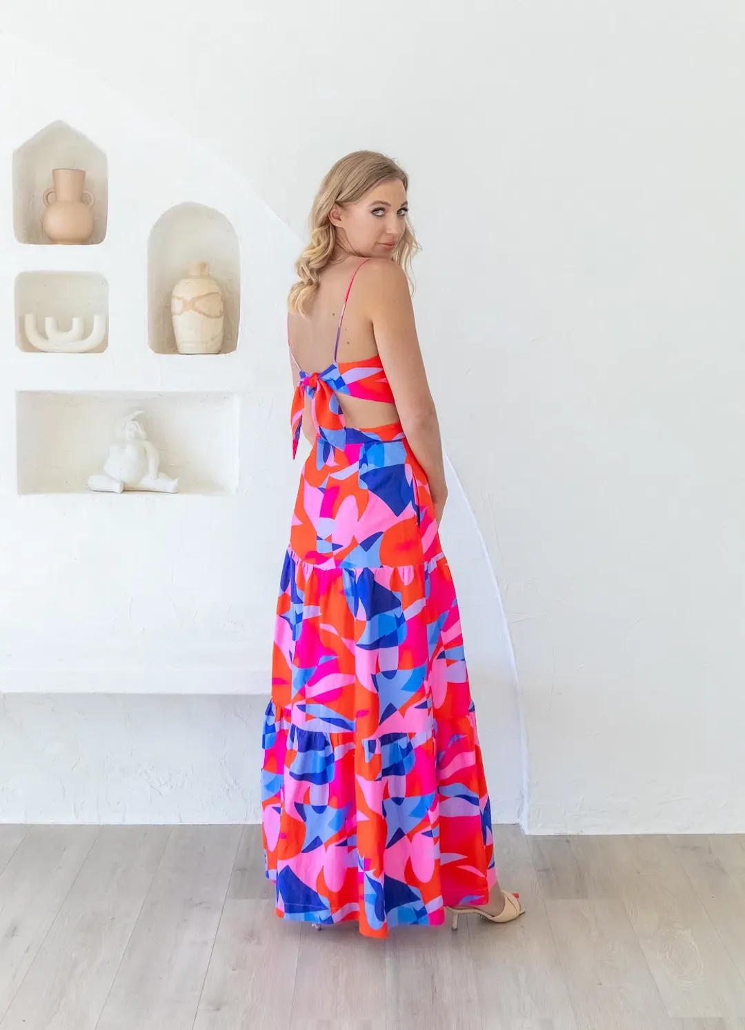 Rebecca Vallance Iggy Cut Out Maxi Dress Print Size 8 for rent on The Volte - main image