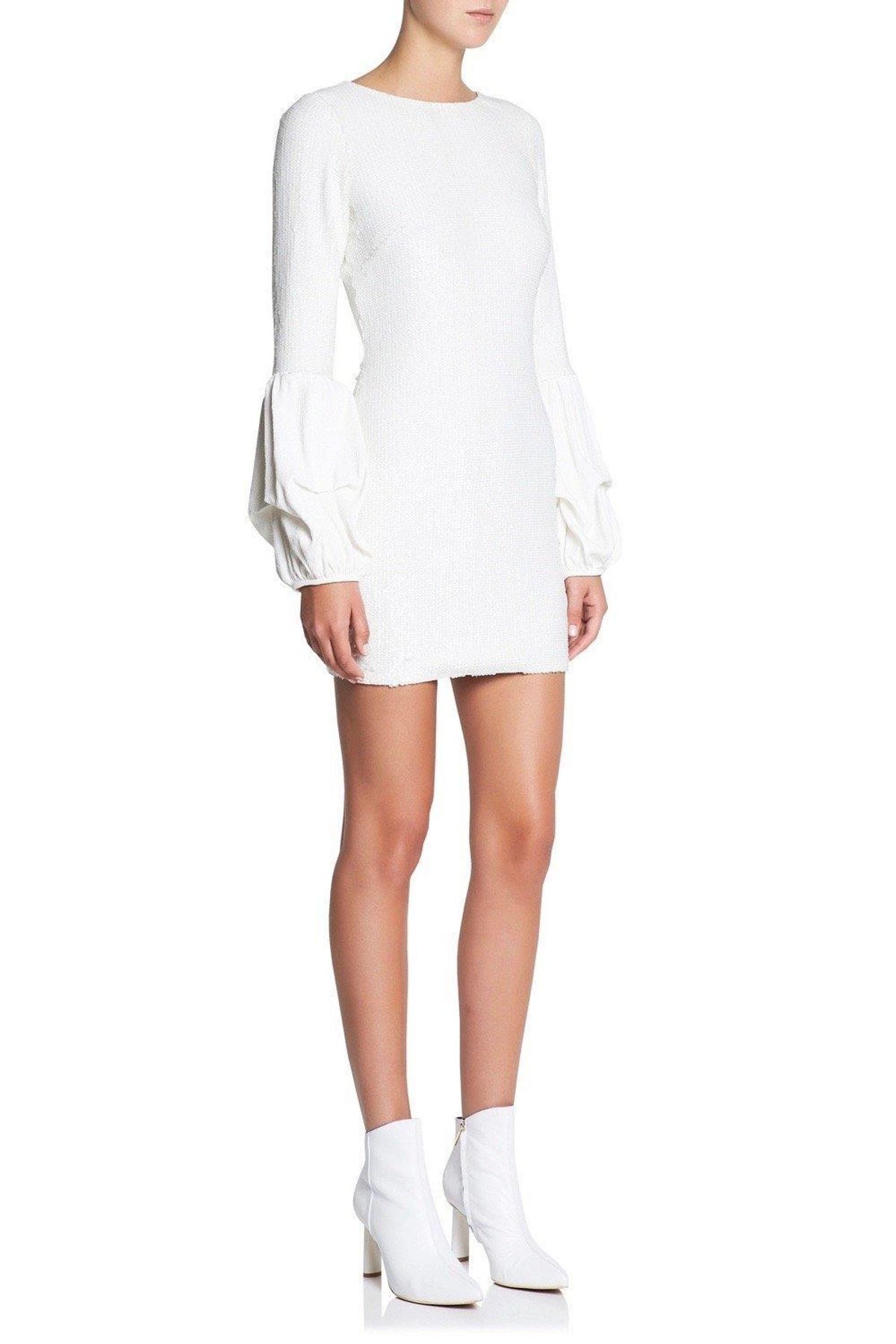 MANNING CARTELL PARTY SEQUENCE WHITE DRESS SIZE 6 - Image 2