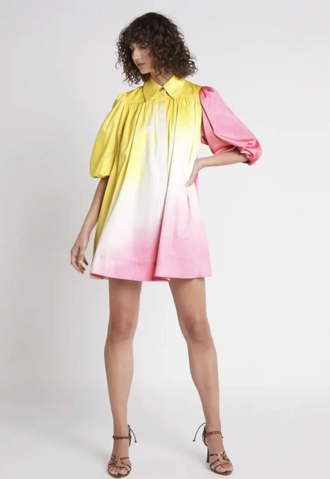 Aje Cloud Burst Smock Mini Dress Tie-Dye Size 8 for rent on The Volte - main image