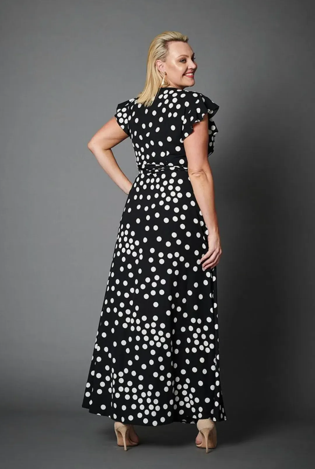 Embody Women Birkin Maxi Dress Black Print Size 12 for rent on The Volte - main image