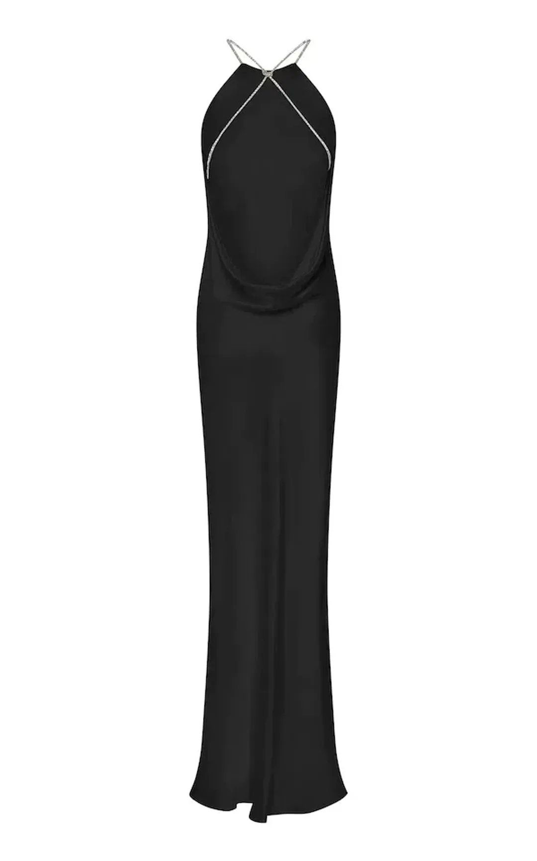 Michael Lo Sordo Charlie Bias Halter Dress Black Size 6 for rent on The Volte - main image
