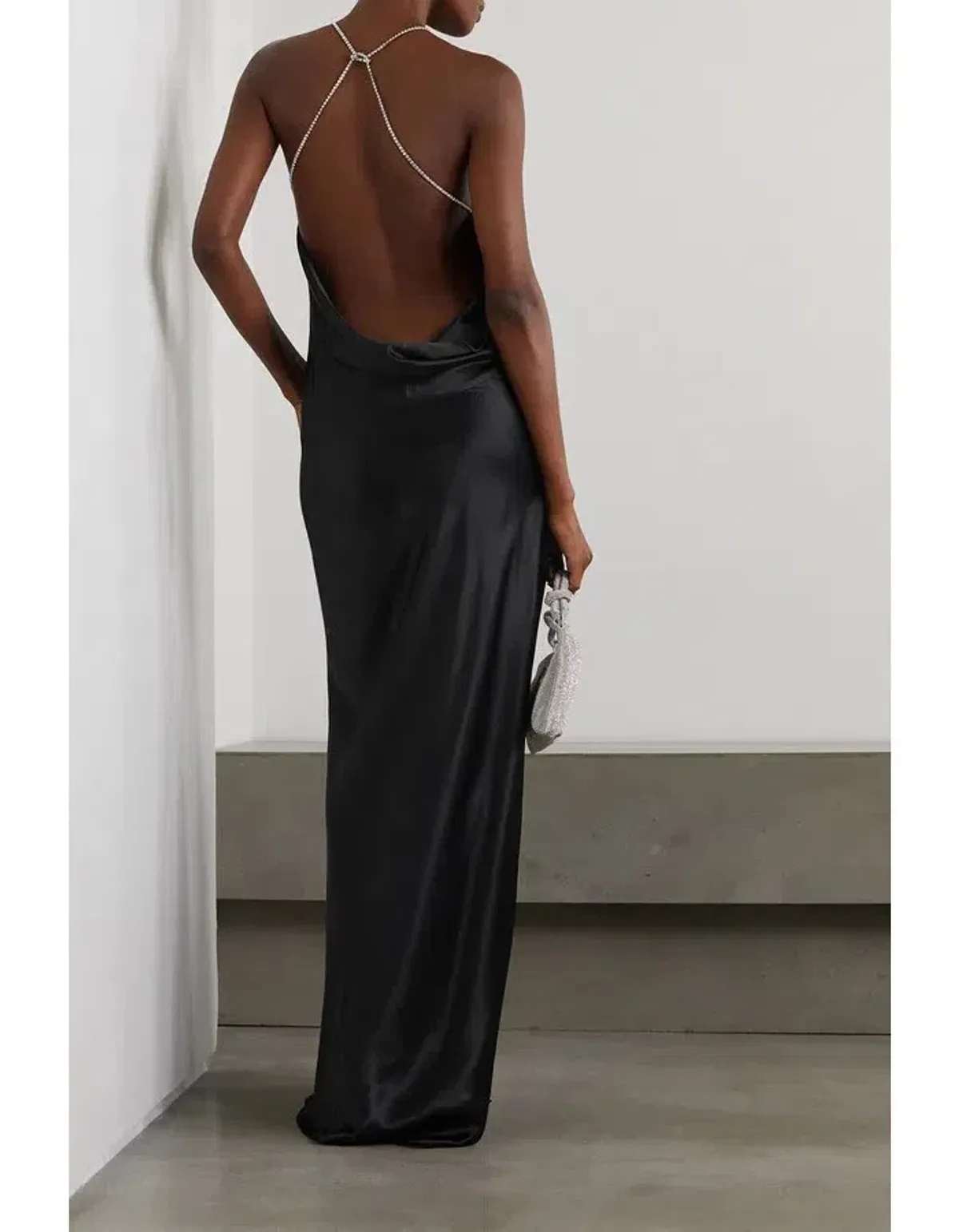 Michael Lo Sordo Charlie Bias Halter Dress Black Size 6 - Image 2