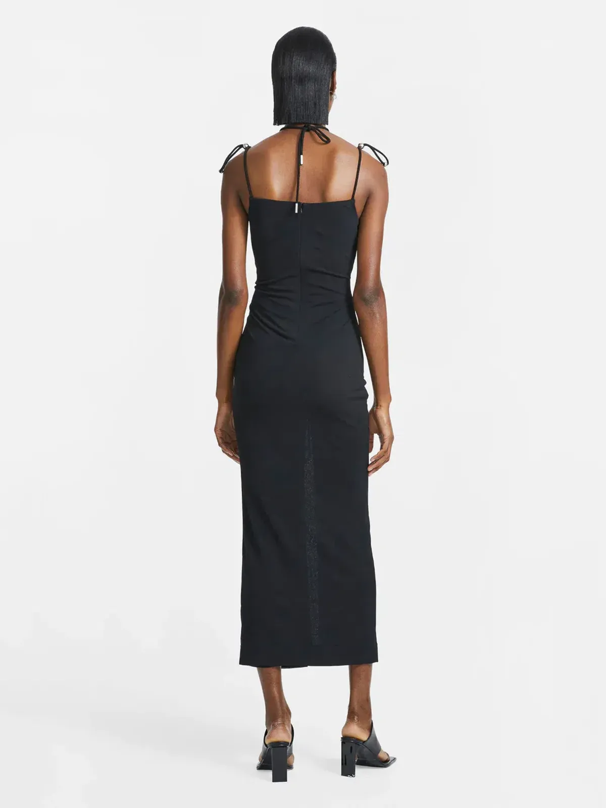 Dion Lee Gathered Butterfly Dress Black Size 8 - Image 3