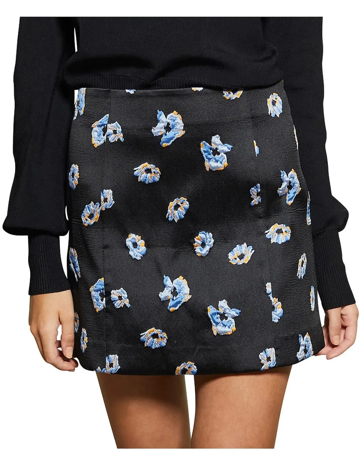 Bec & Bridge Daisy Mini Skirt Black/Print Size 10 - Image 1