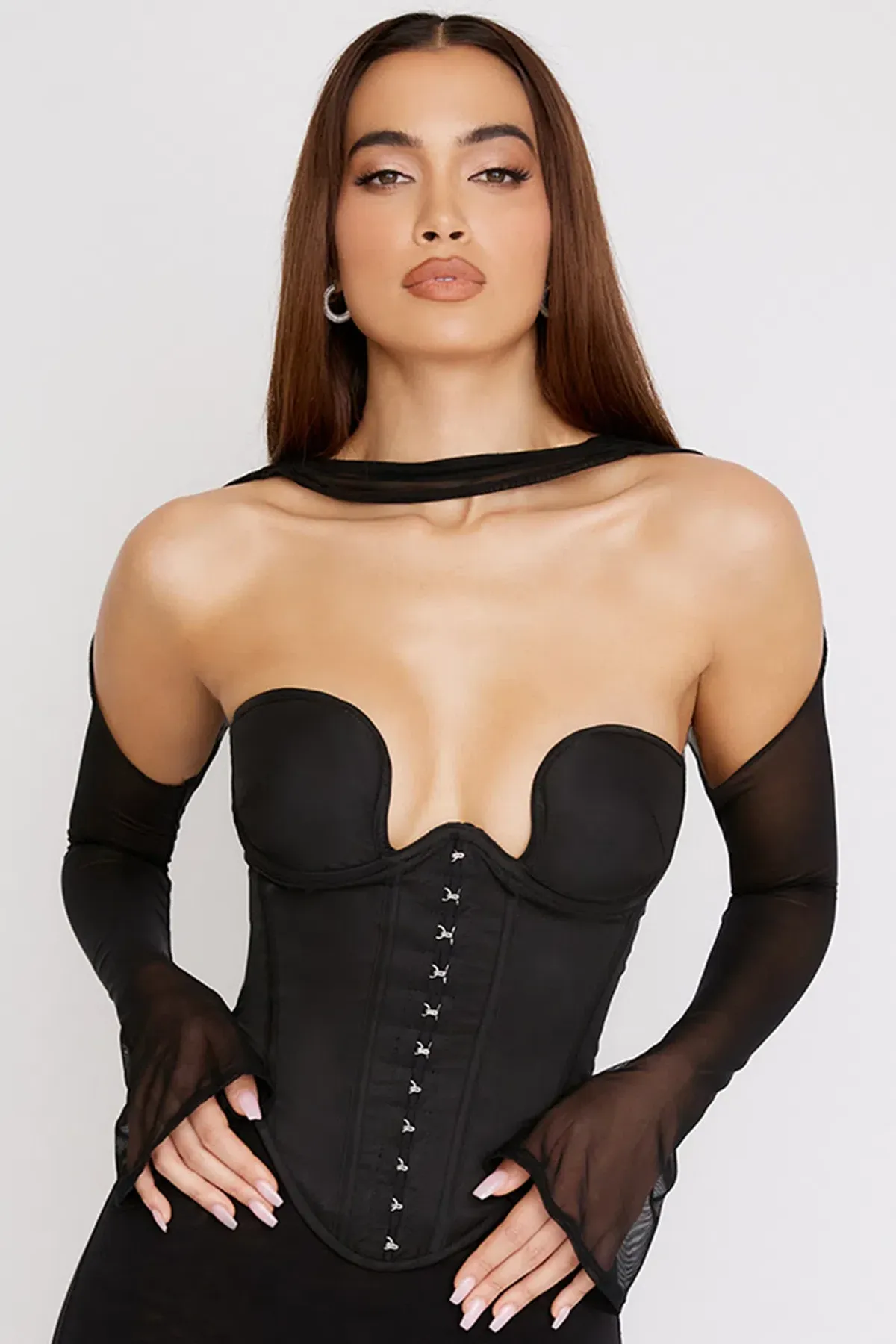House of CB Mina Structured Corset Black Size S / Au 8 - Image 5