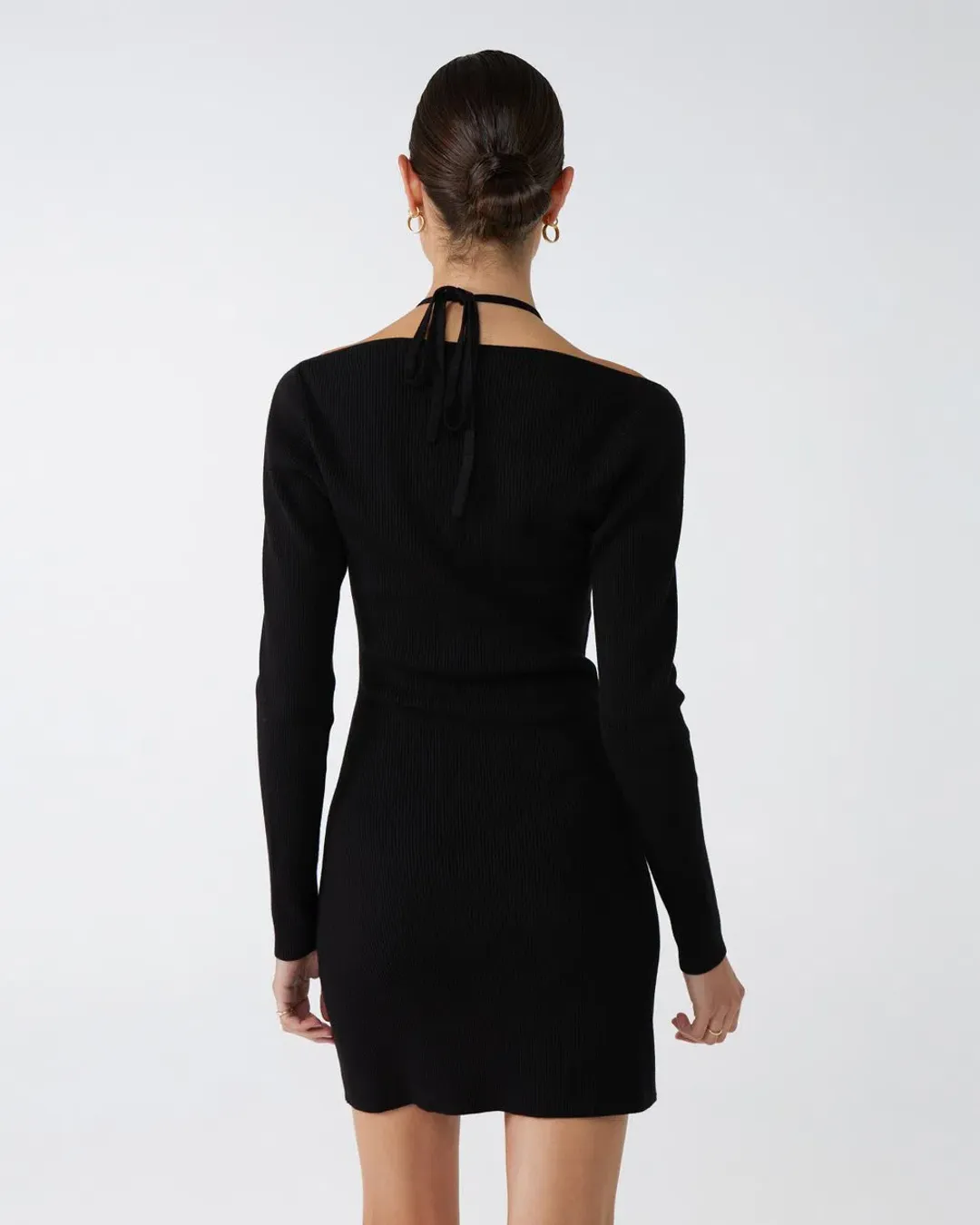 Ronnie Knit Black Dress - LOVER for rent on The Volte - main image
