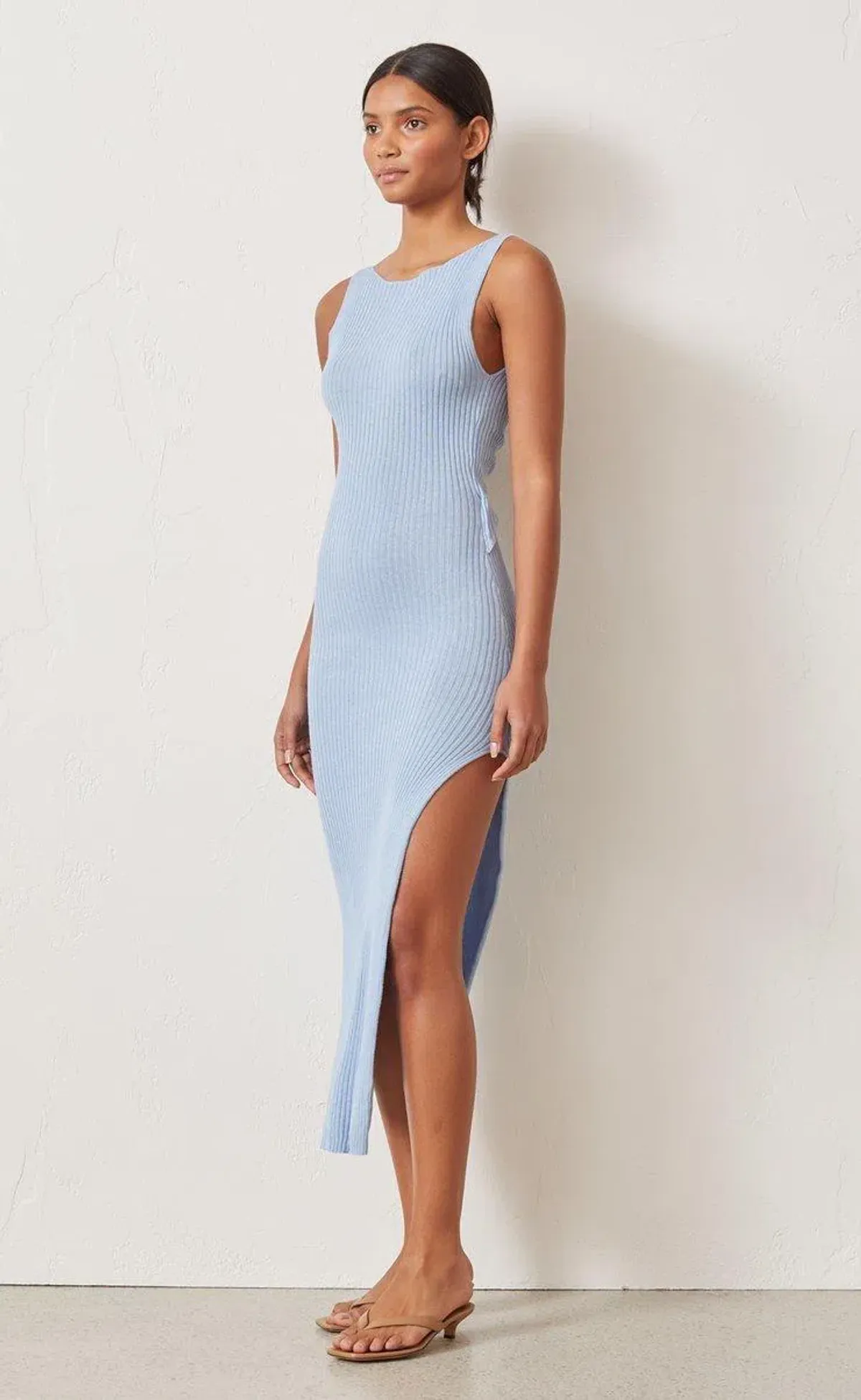 Bec and Bridge Riviera Knit Midi Dress Blue Size 8 - Image 3