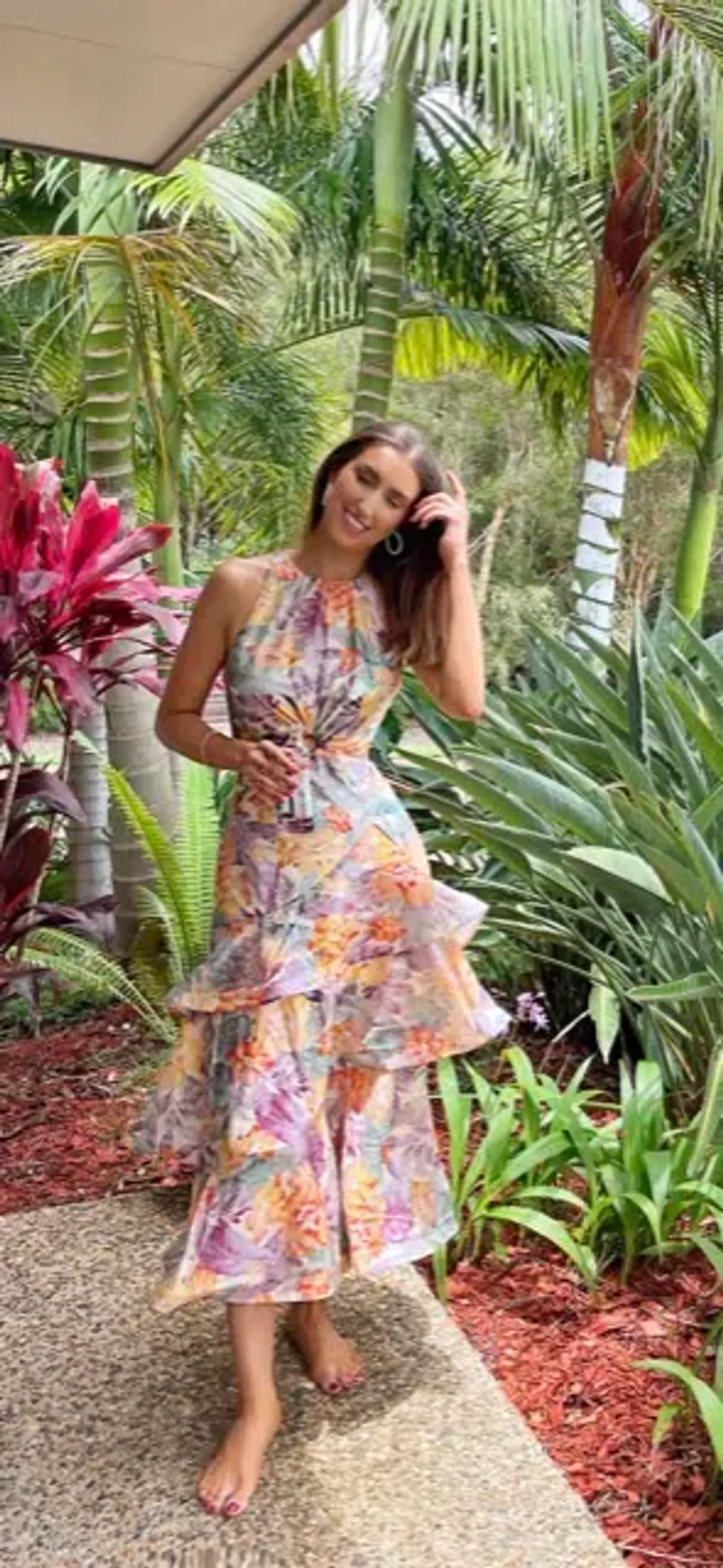 Sheike Imperial Floral Midi Dress Print Size 8  - Image 3