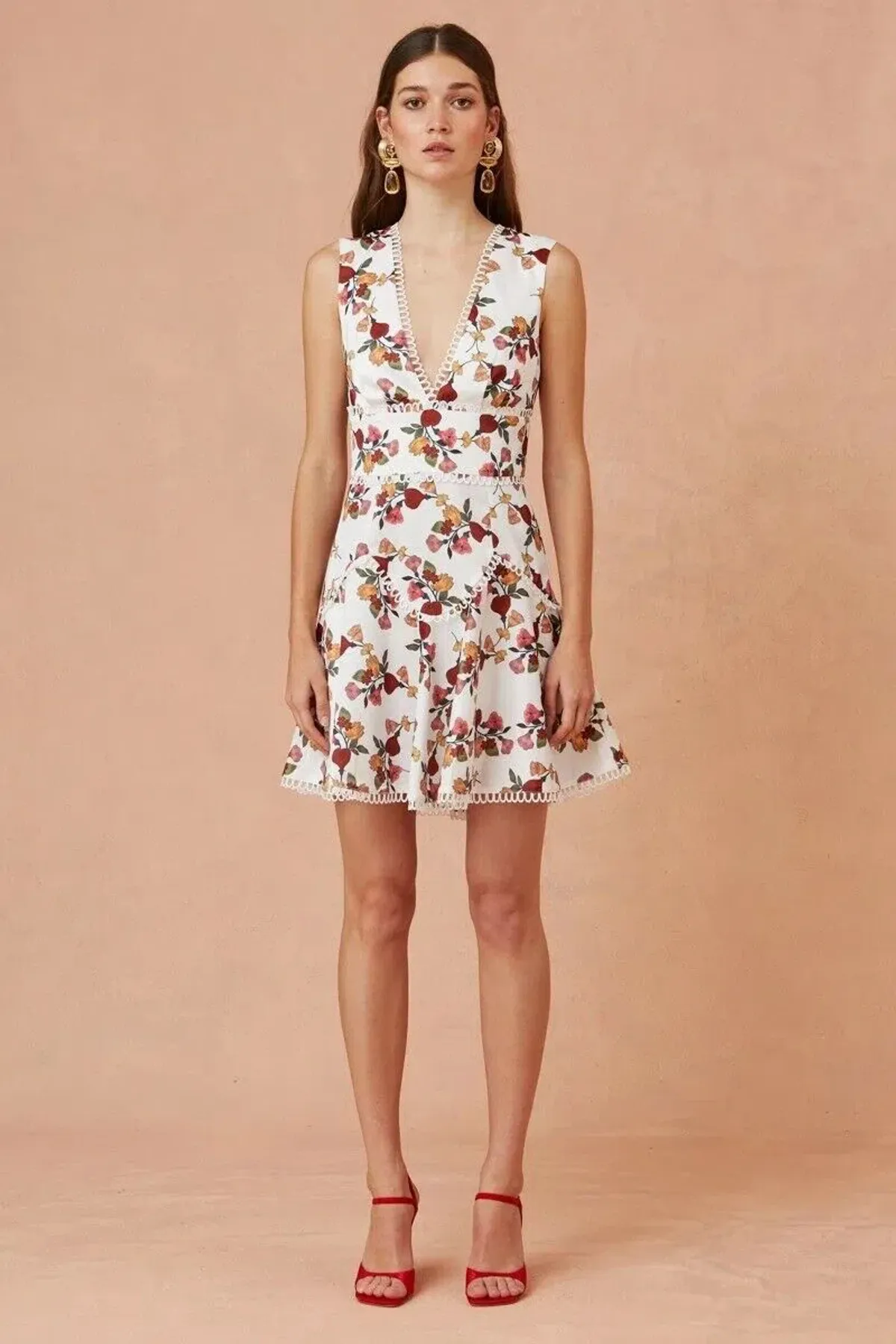 Keepsake Everlasting Mini Dress Vine Print Size L / Au 12 - Image 1