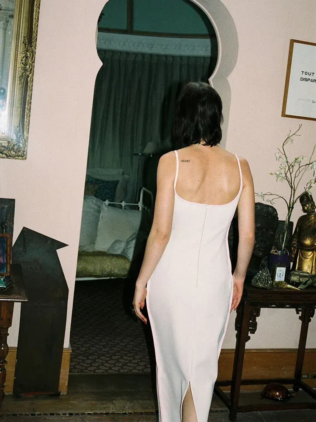 Paris Georgia Marlo Dress Cream With Bubblegum Pink Size 6 for rent on The Volte - main image