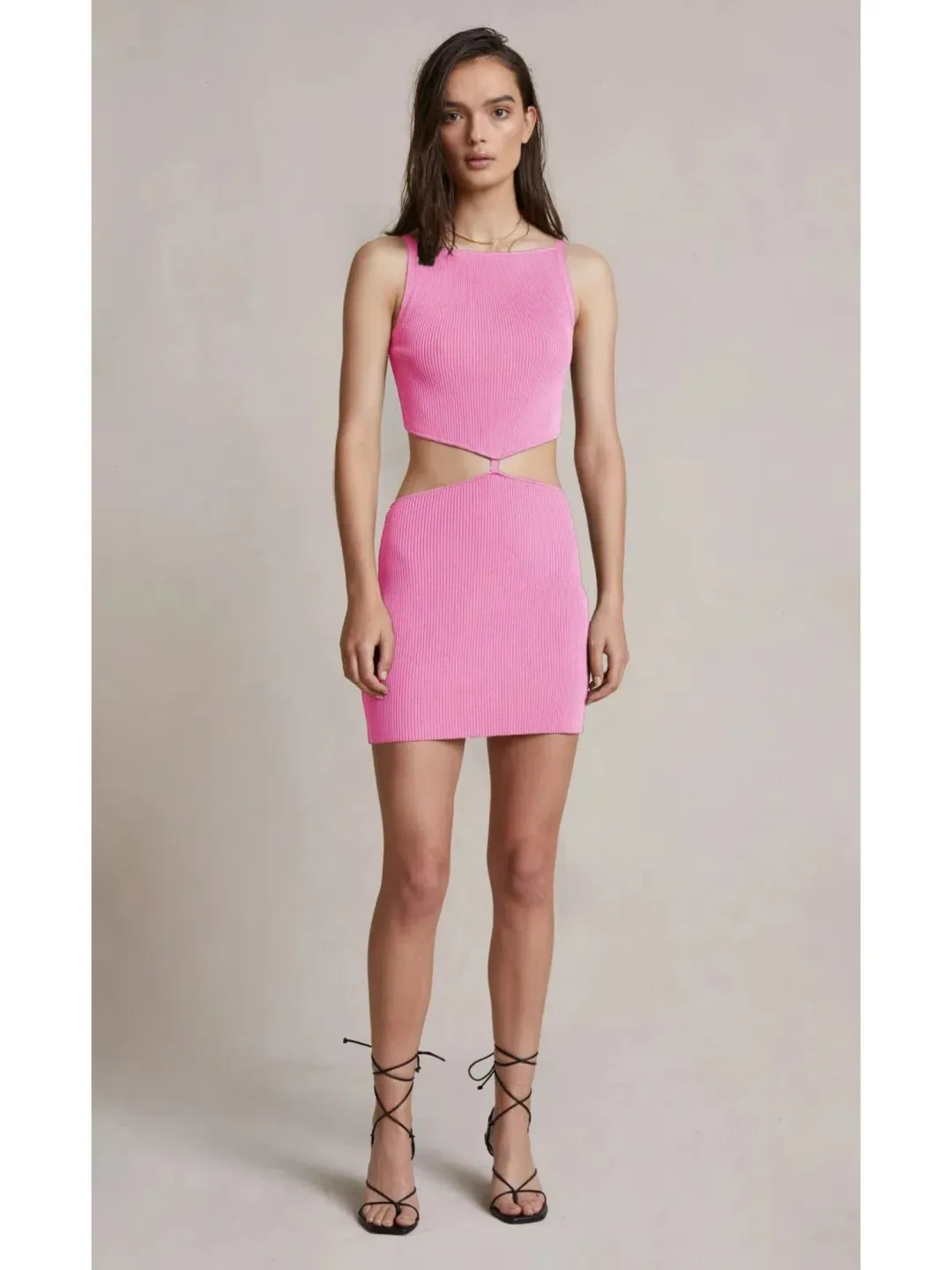 Bec & Bridge Mason Knit Mini Dress Pink Size AU 6 for rent on The Volte - main image