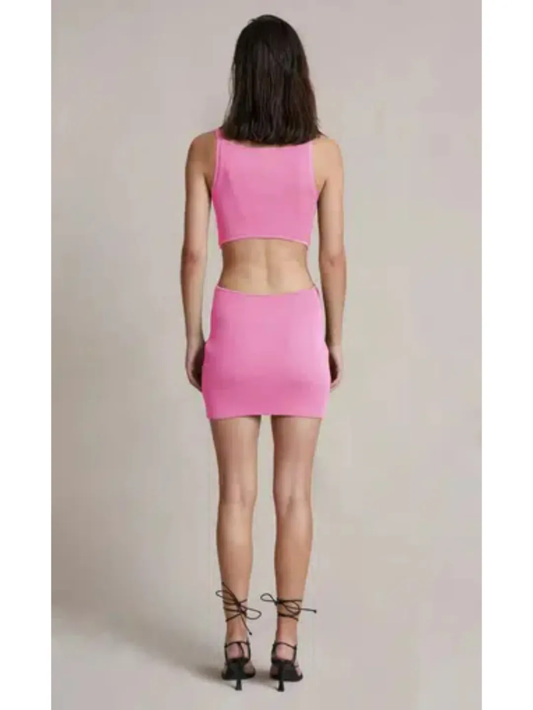 Bec & Bridge Mason Knit Mini Dress Pink Size AU 6 for rent on The Volte - main image