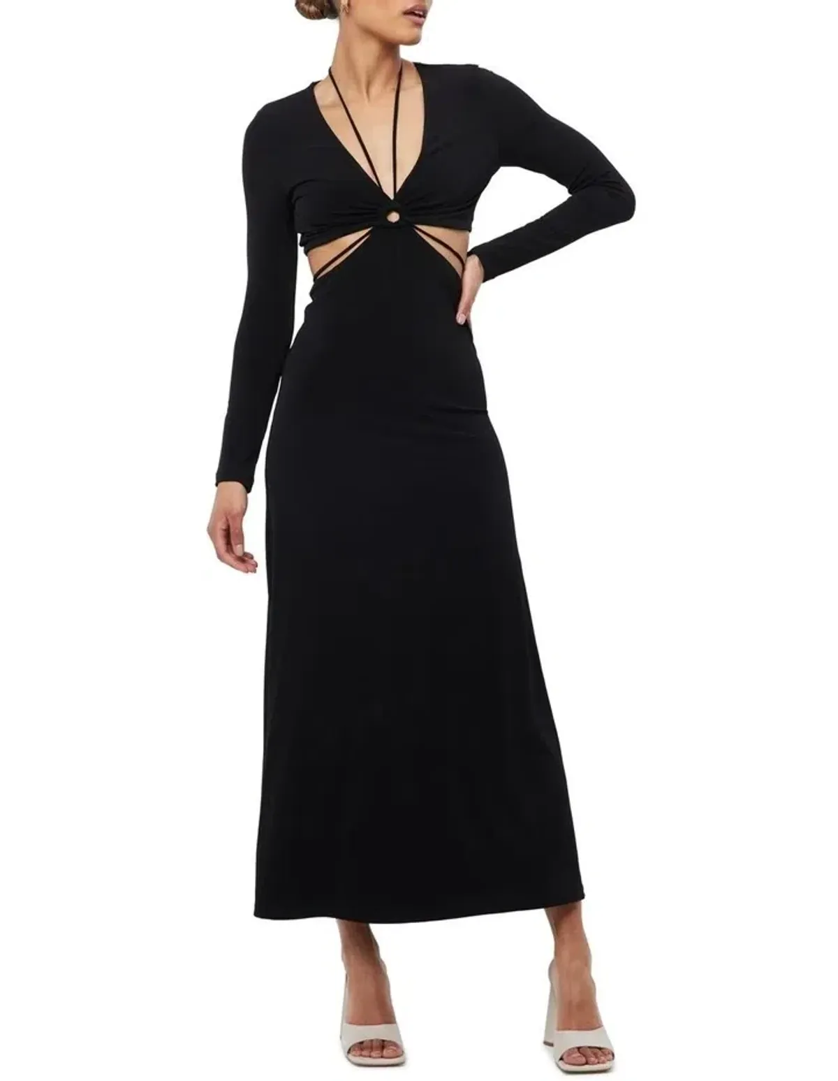 Mossman Starling Maxi Dress Black Size 14 - Image 1