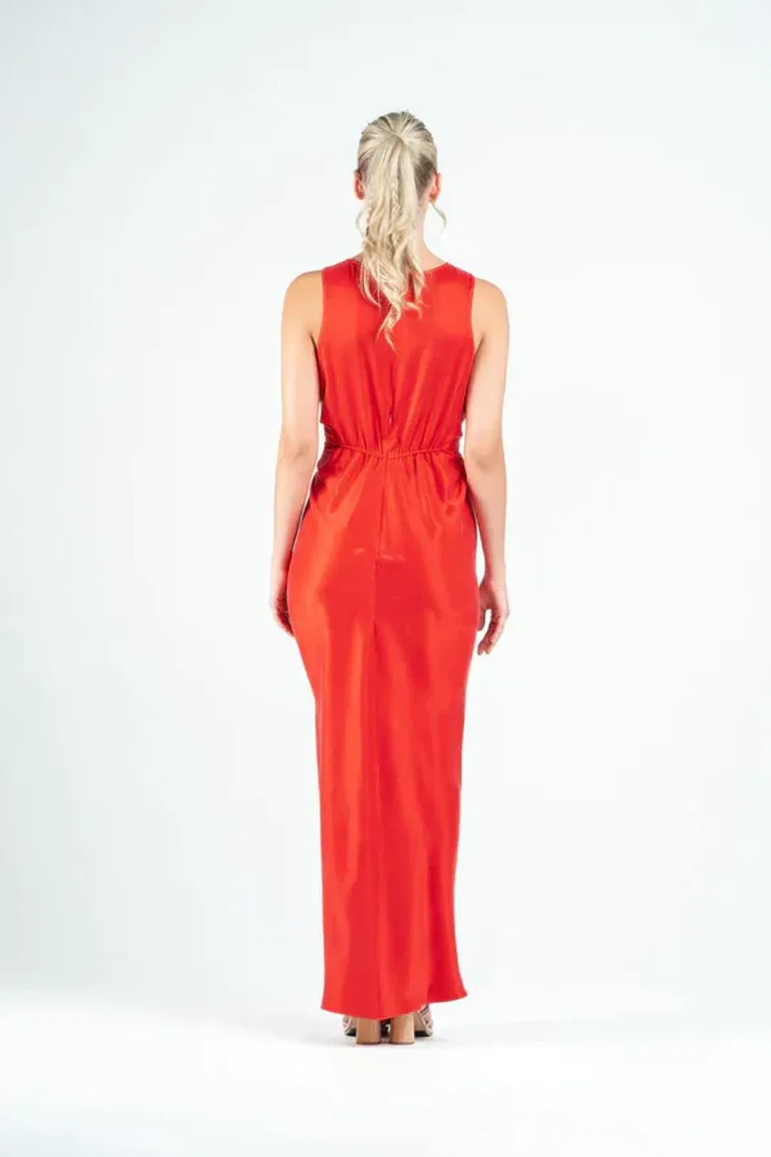 One Fell Swoop Gaia Maxi Dress Rosso Size 12 for rent on The Volte - main image