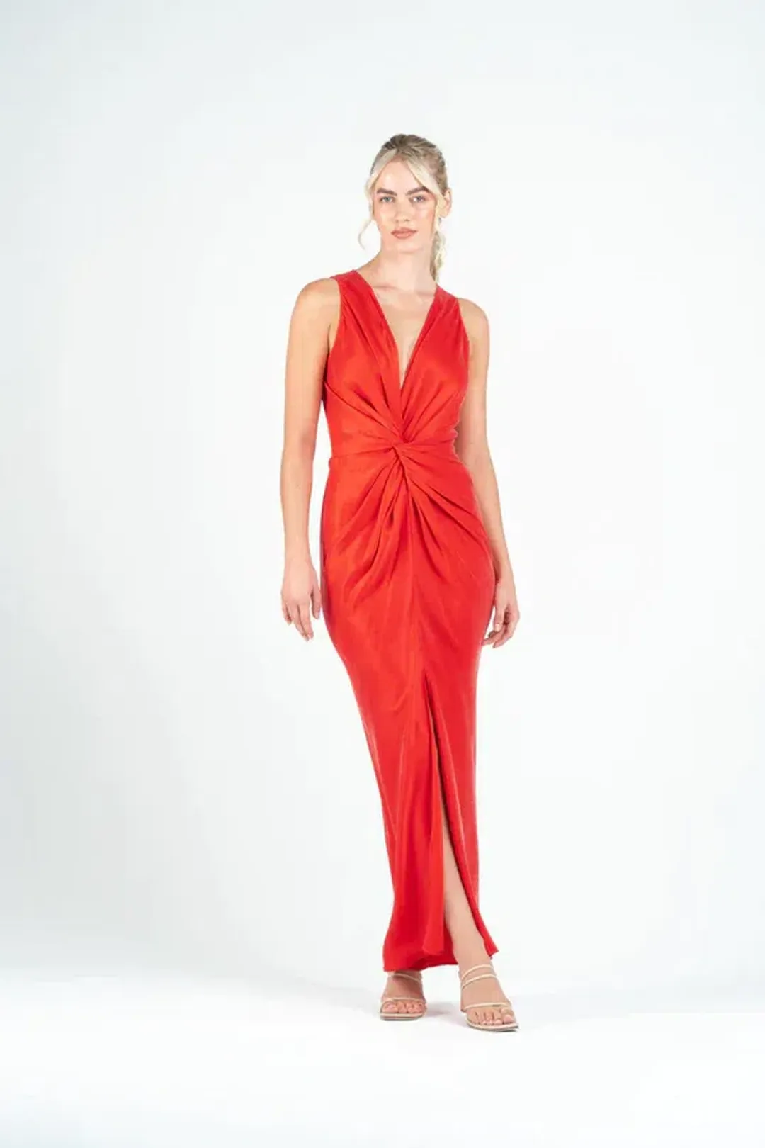 One Fell Swoop Gaia Maxi Dress Rosso Size 12 for rent on The Volte - main image