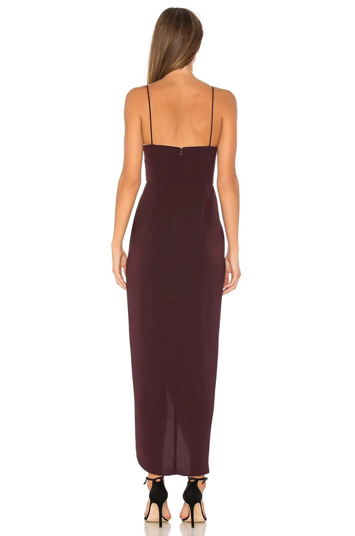 Shona Joy Core Cocktail Dress in Aubergine Purple Size 8 - Image 2