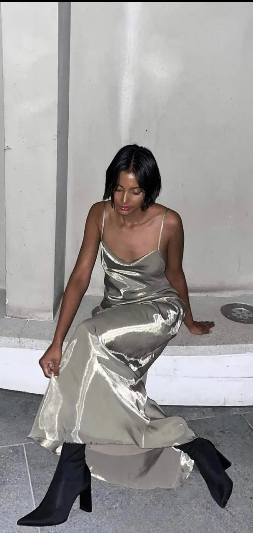 Bec & Bridge Fleur Maxi Dress Silver Size S / AU 8 for rent on The Volte - main image