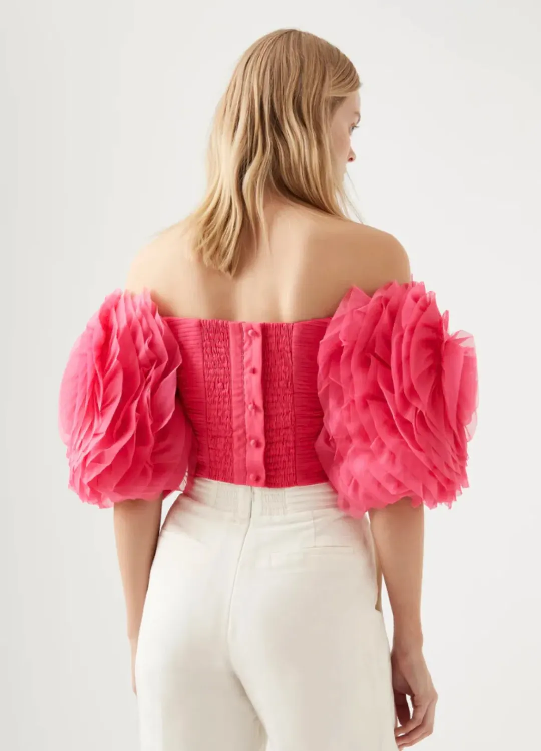 Aje Armour Bubble Top Pink Size 8 for rent on The Volte - main image