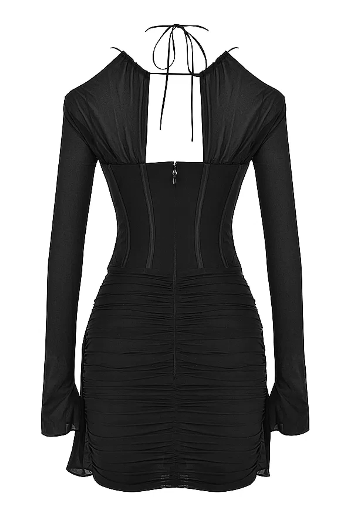 House of CB Gianna Real Silk Corset Mini Dress Black Size XS / Au 6 - Image 7