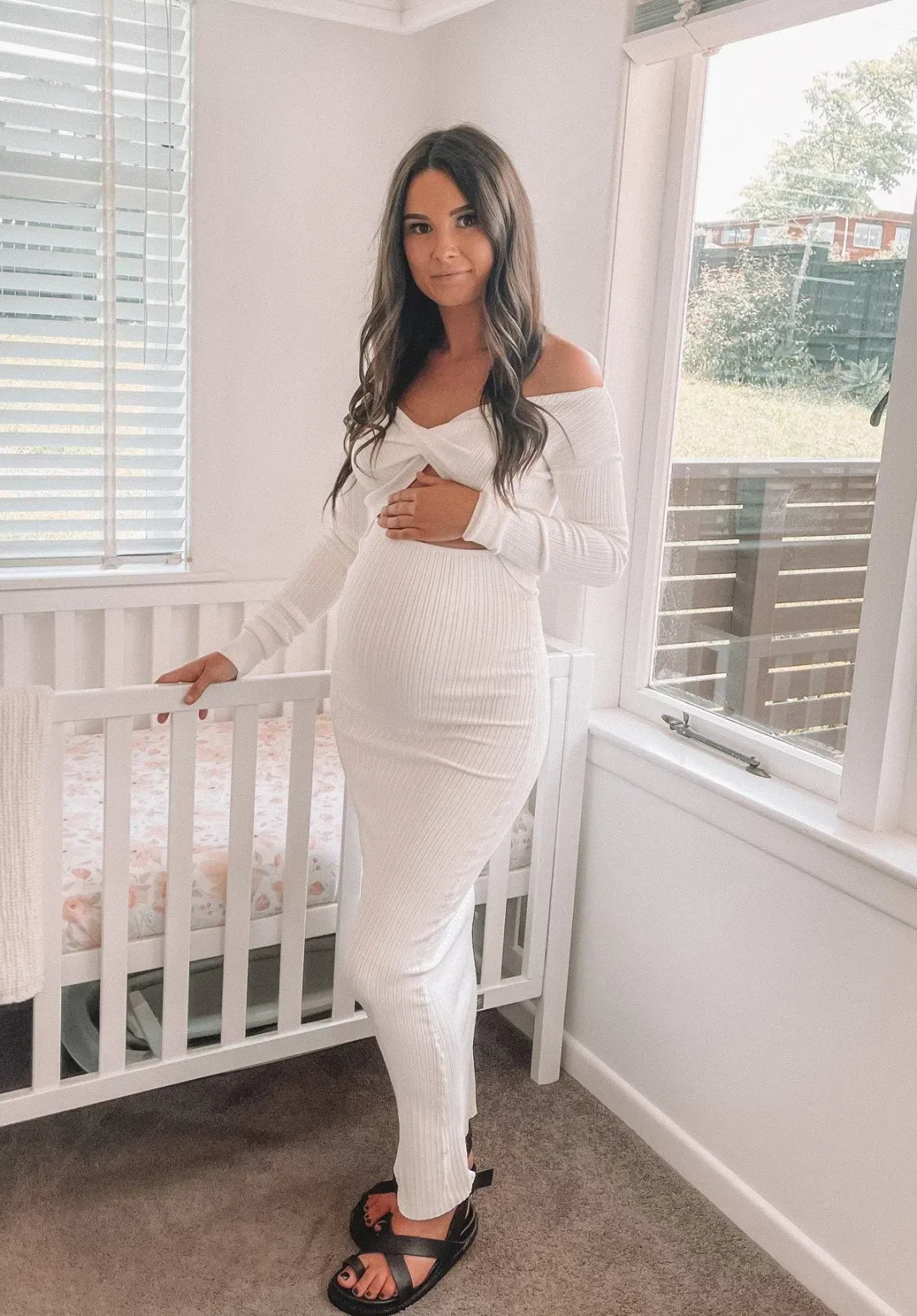 Sir the Label Kelvin Off The Shoulder Dress White Size 6 for rent on The Volte - main image