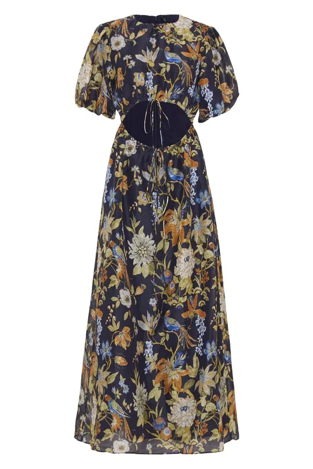 Lilian Puff Sleeve Maxi Dress In Delia Print Size 3 / AU 12 for rent on The Volte - main image