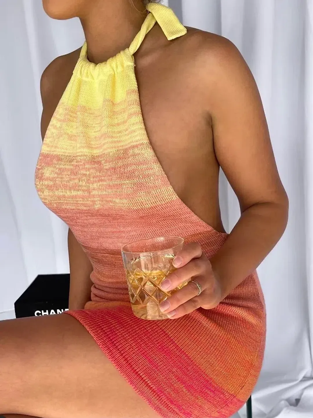 Bamba Swim Bounty Mini Dress Sunset Size XS for rent on The Volte - main image