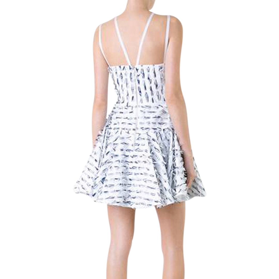 Alex Perry Blue Avery Dress White Size 8  for rent on The Volte - main image