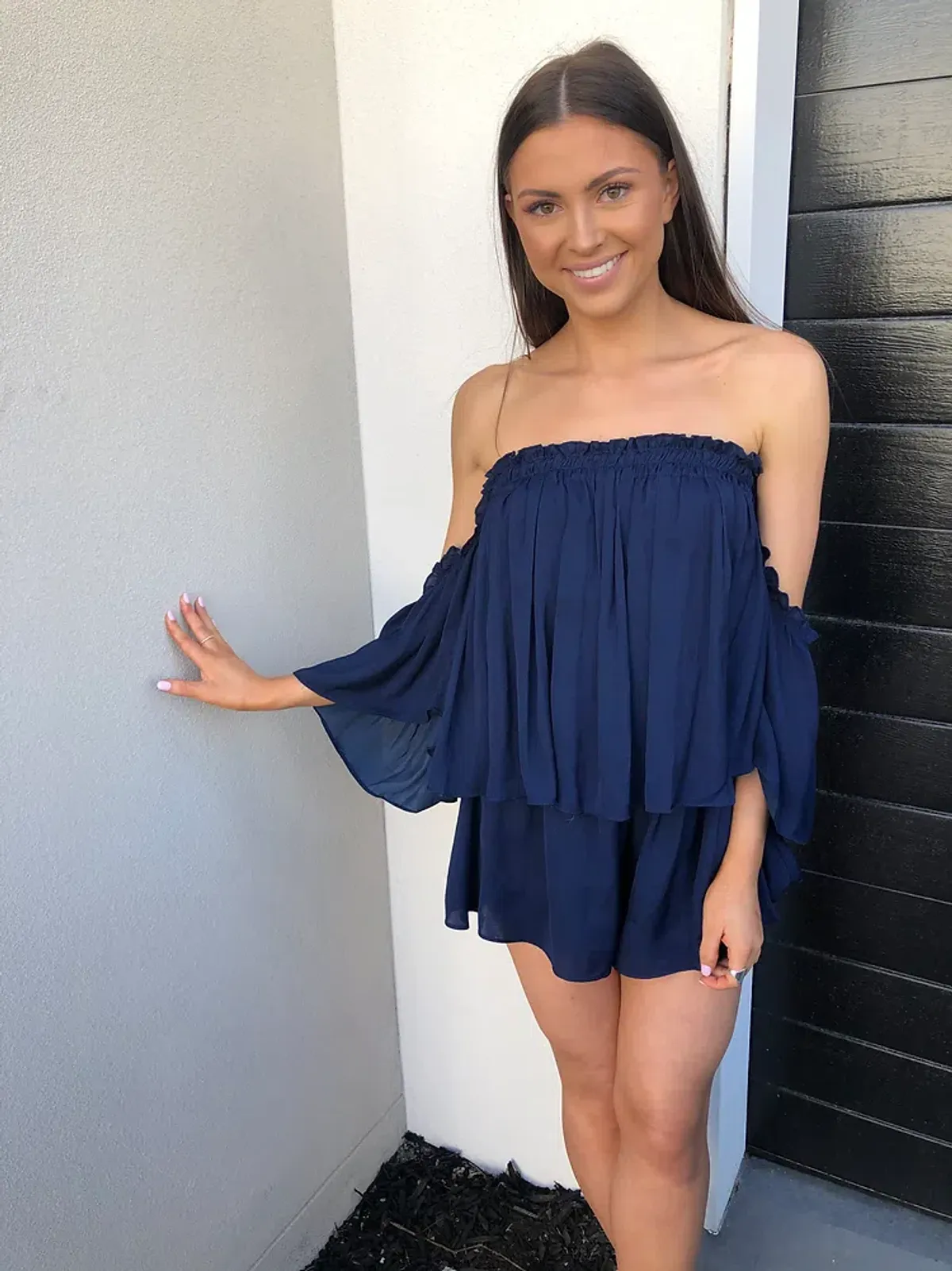 Bec & Bridge Ocean Eyes Playsuit Navy Size 8  - Image 4