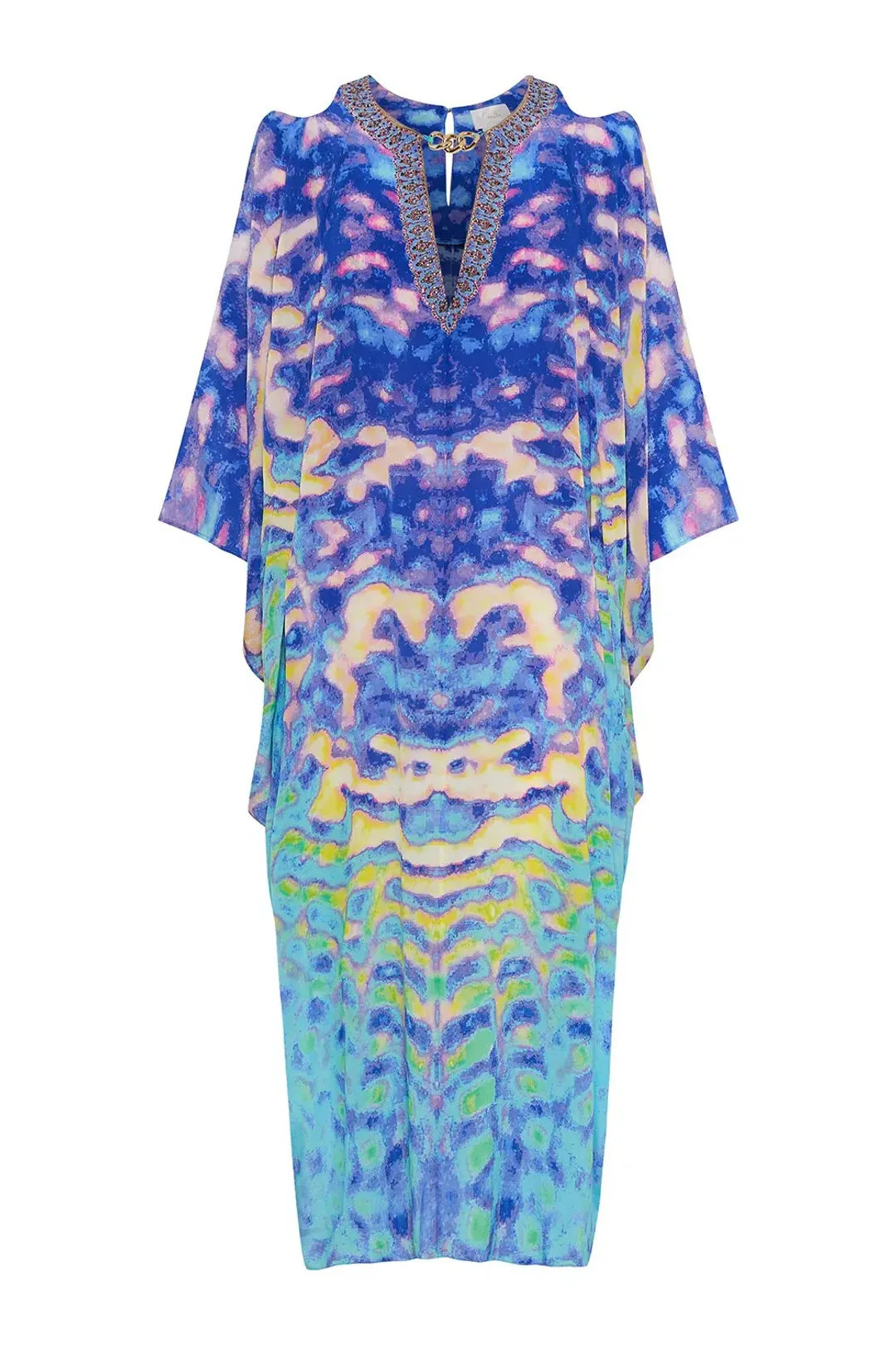 Camilla Batwing Cut Out Dress Print Size 20 for rent on The Volte - main image