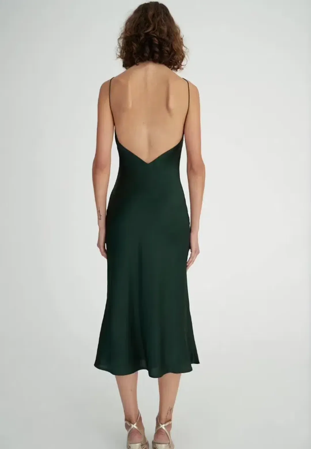 Hansen and Gretel Demi Silk Dress Green Size S for rent on The Volte - main image