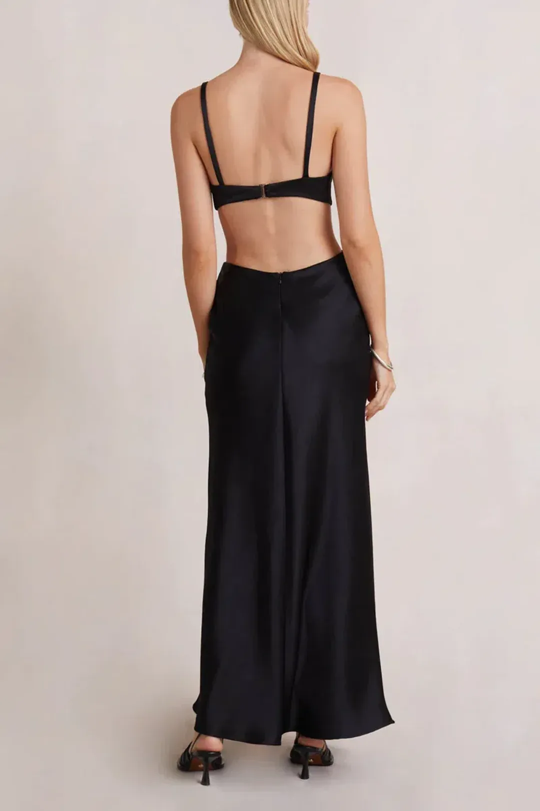 Bec & Bridge Felix V Maxi Dress Black Size 8 for rent on The Volte - main image