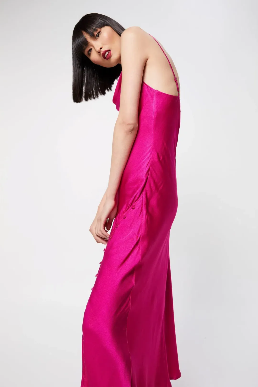 Mossman Electric Paradise Maxi Dress Fuchsia Size 10 for rent on The Volte - main image