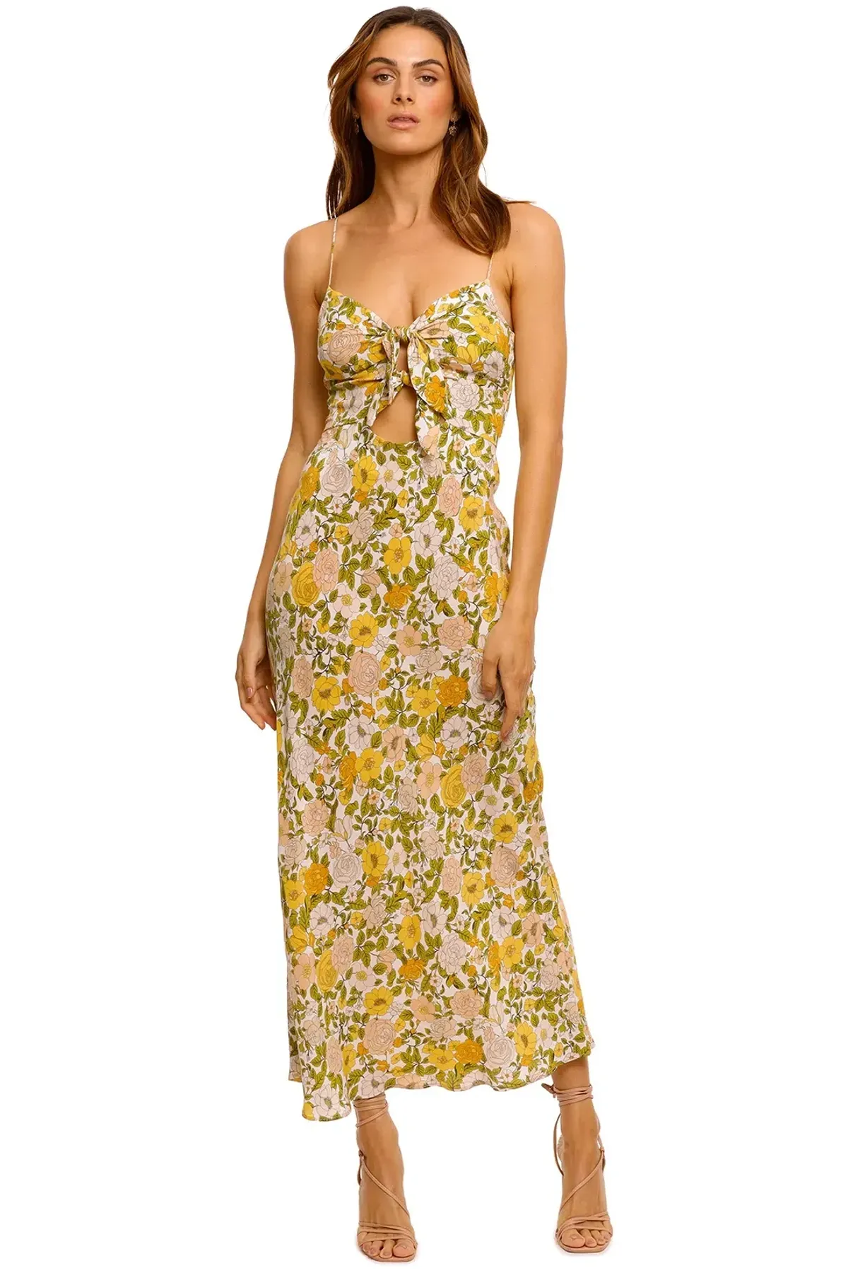 Bec & Bridge Brady Midi Dress Print Size 8 - Image 1