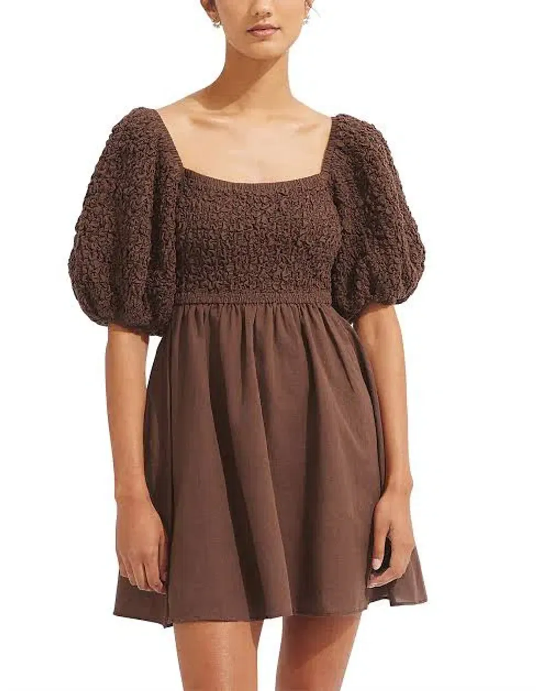 Steele Clorinda Dress Brown Size S / Au 8 for rent on The Volte - main image