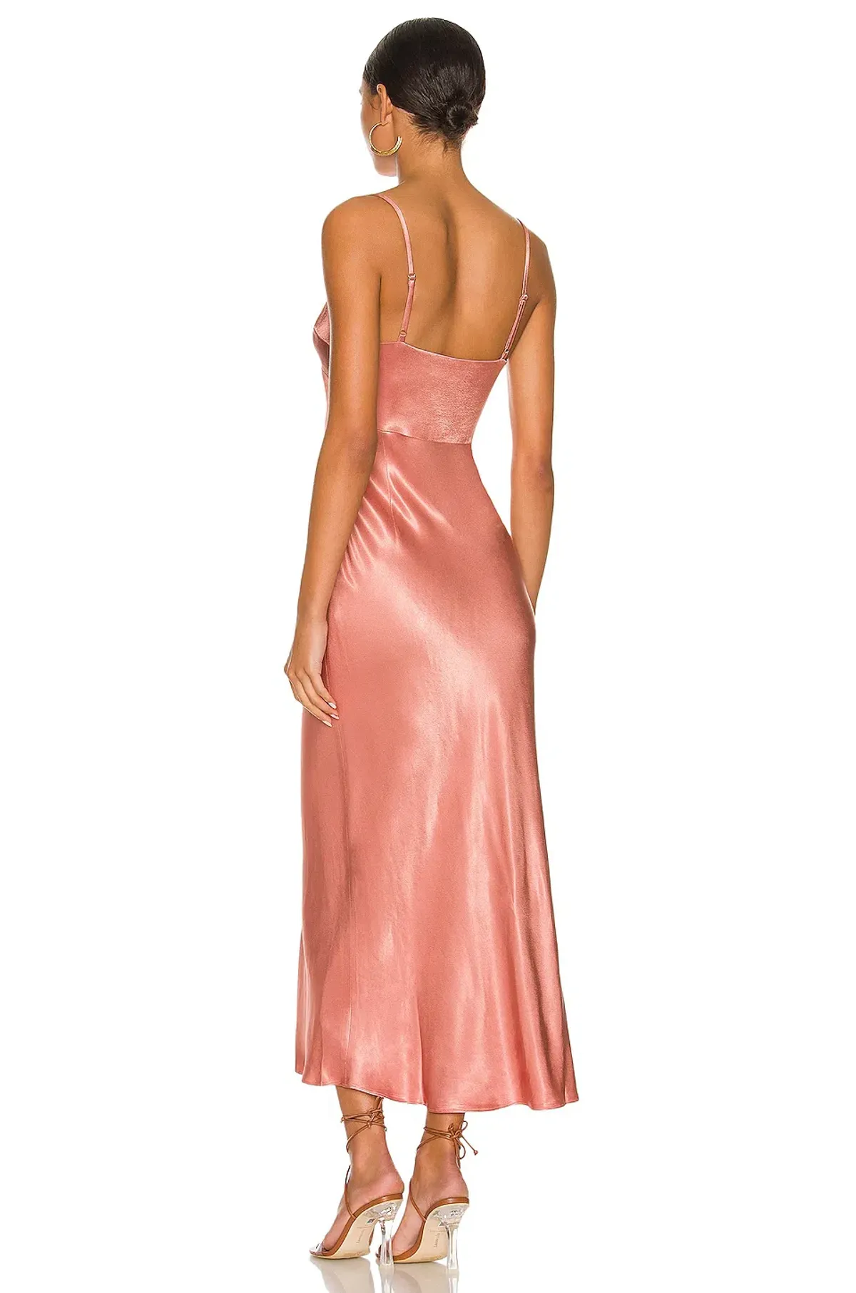 Shona Joy Eloise Lace Up Midi Dress Rose Size 10 - Image 3