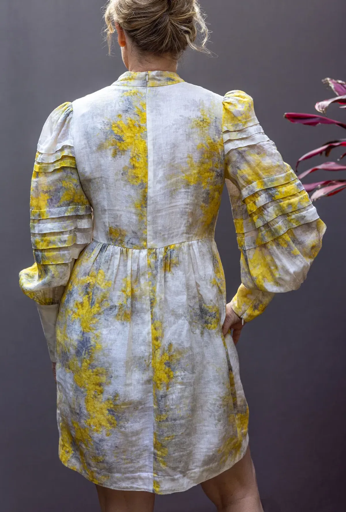 Zimmermann Botanica Wattle Linen Mini Dress Print Size 1 / Au 10 - Image 3