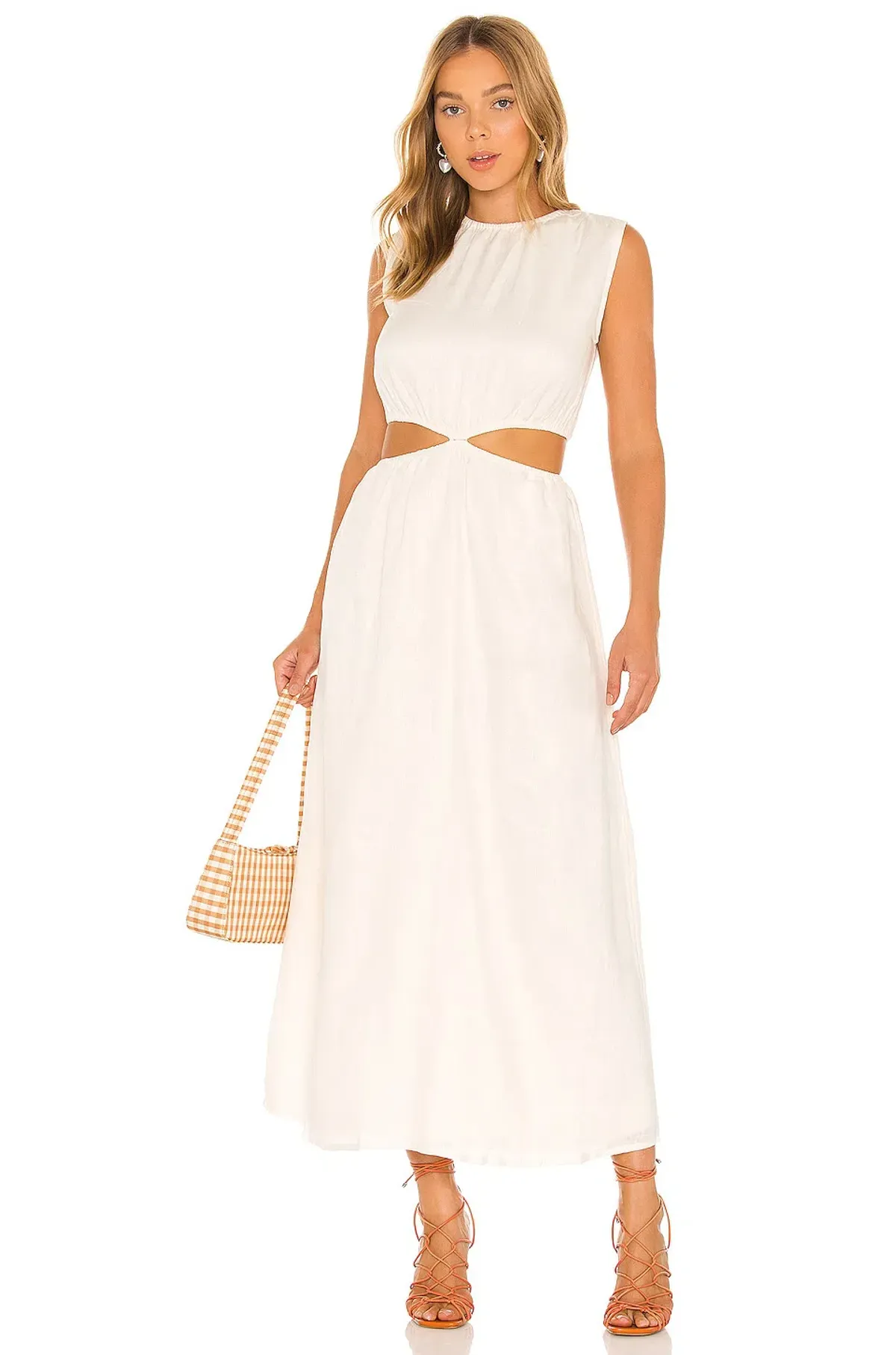 Faithful the brand Las Flores Maxi Dress in Plain Shell White Size 6 - Image 2