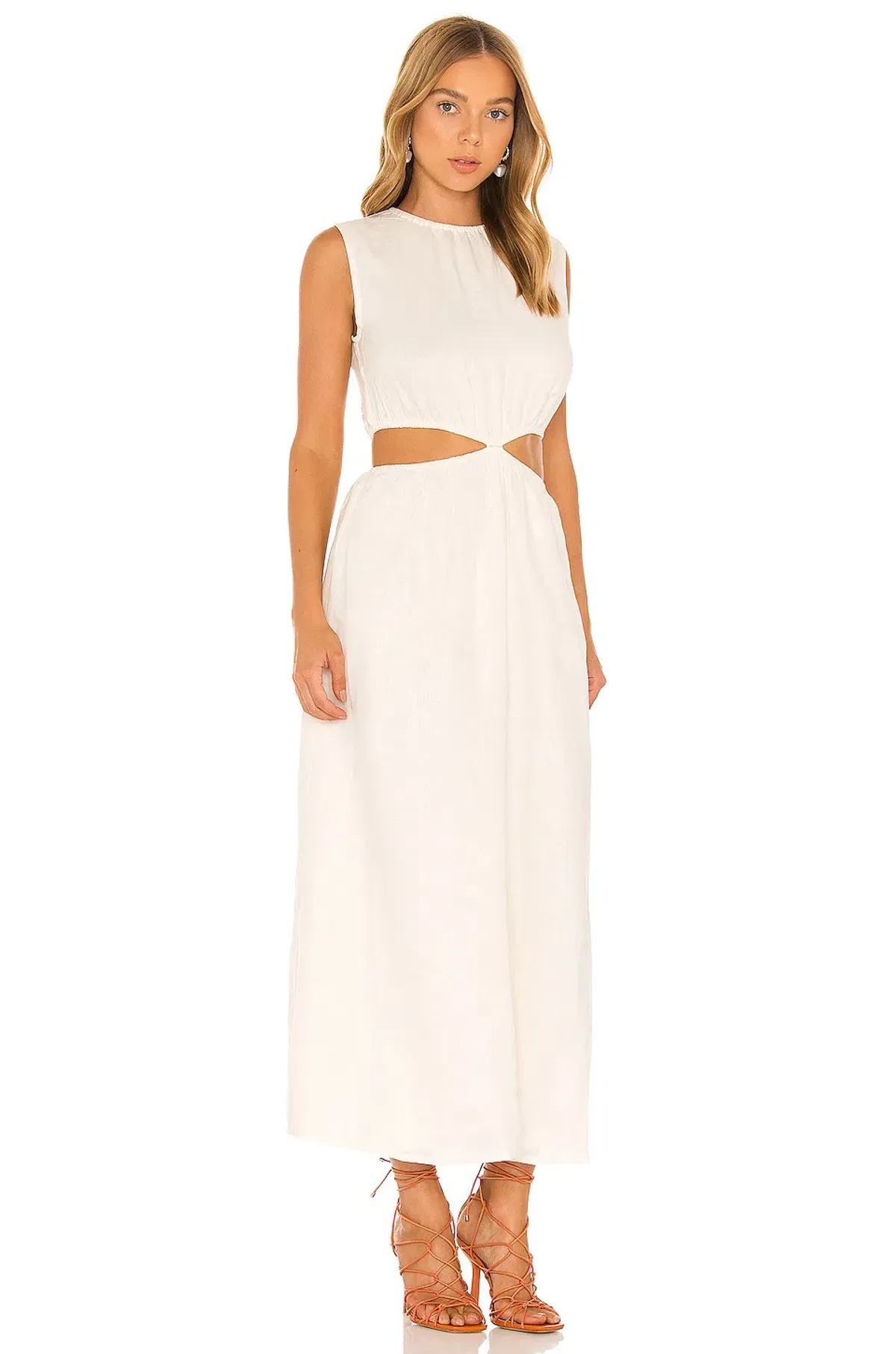 Faithful the brand Las Flores Maxi Dress in Plain Shell White Size 6 - Image 1
