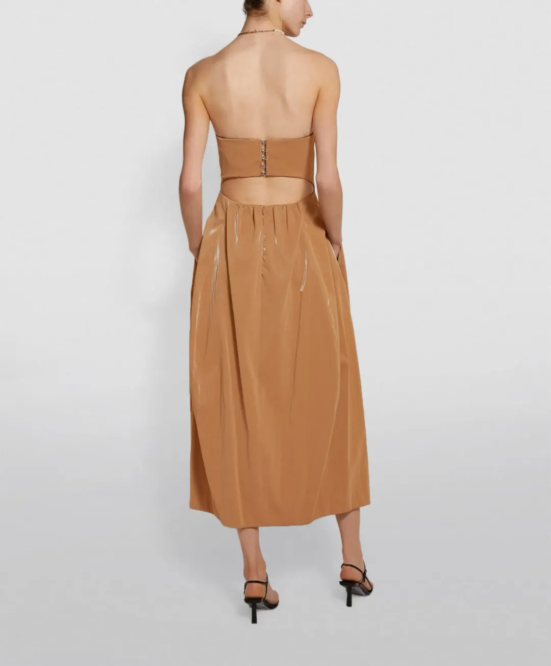 Camilla & Marc Alexie Midi Dress in Tan Size 8 for rent on The Volte - main image