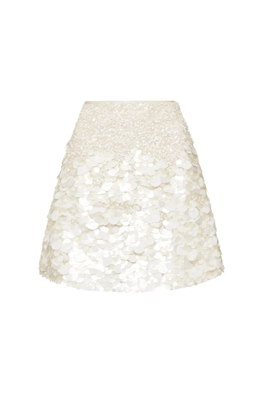 Aje Cherie Sequin Mini Skirt White Size 16 for rent on The Volte - main image