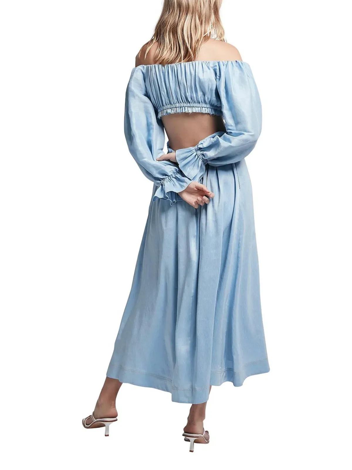 Aje Overture Blouson Midi Dress Blue Size 6 - Image 2