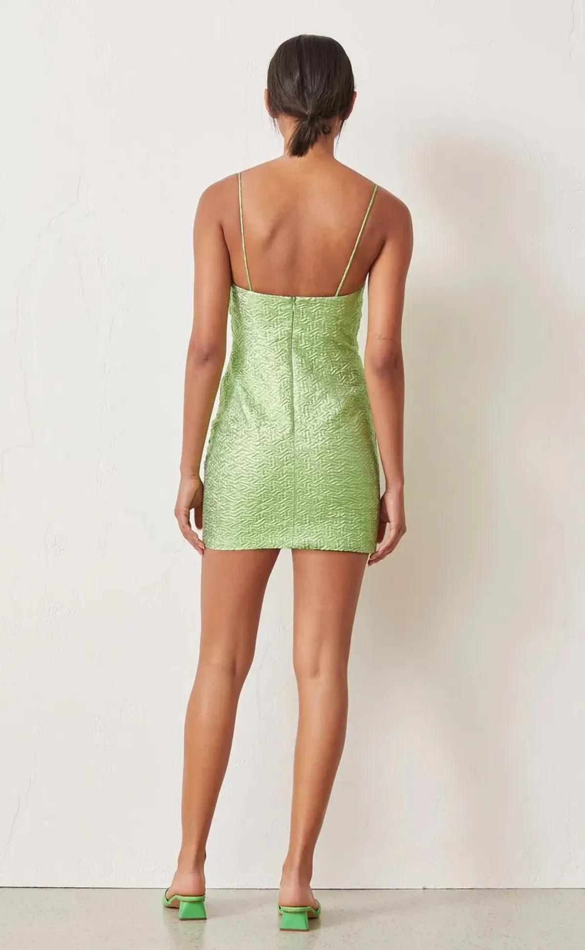 Bec & Bridge Apple Mini Dress Green Size 10 - Image 3
