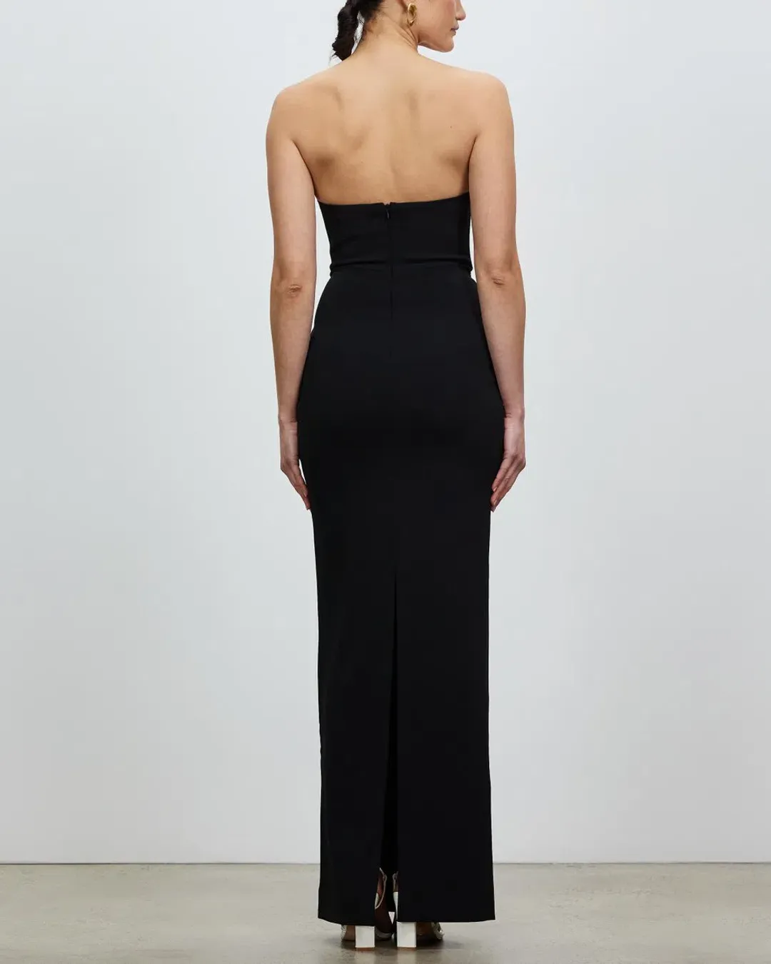 Solace London Audrey Maxi Dress Black Size 8 for rent on The Volte - main image