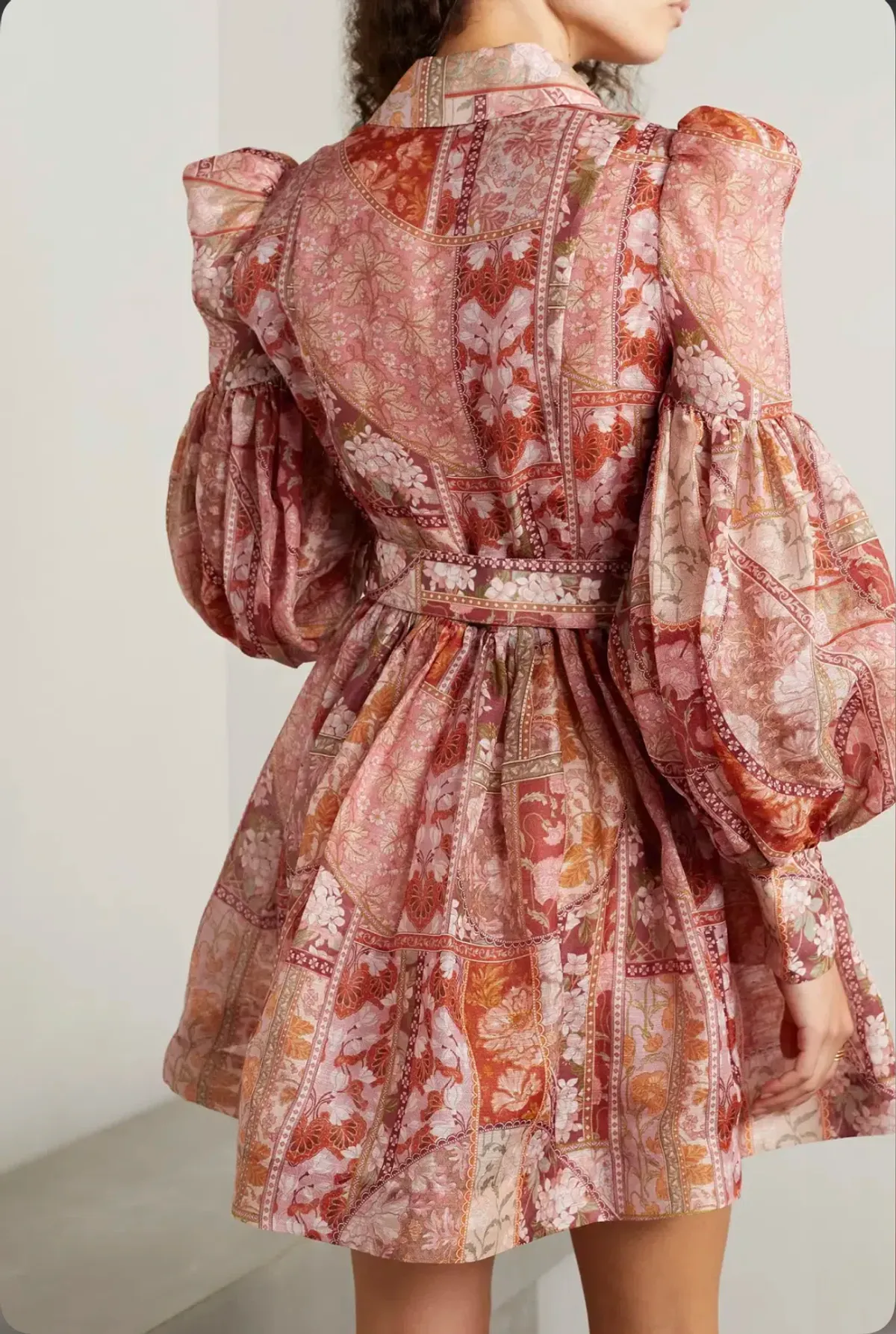 Zimmermann The Kaleidoscope Tuxedo Frill Mini in Red Swirl Floral Size 0P/Au 6 - Image 2