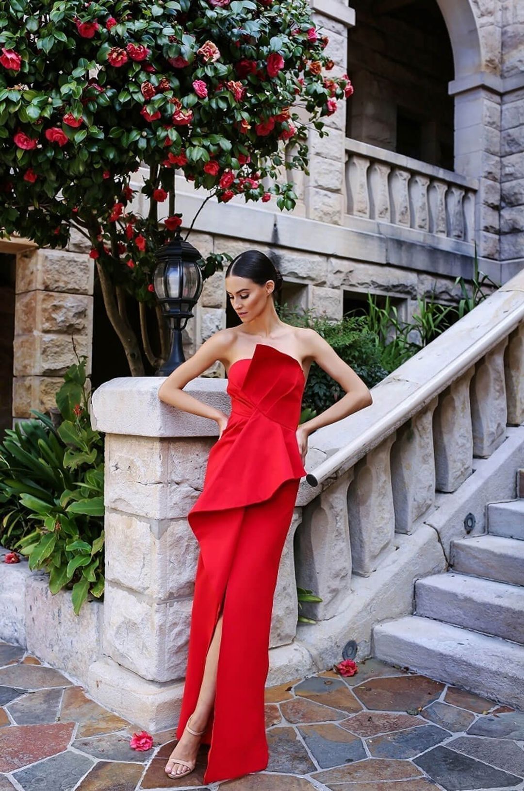 Elle Zeitoune Esmeralda Dress Red size 8 for rent on The Volte - main image