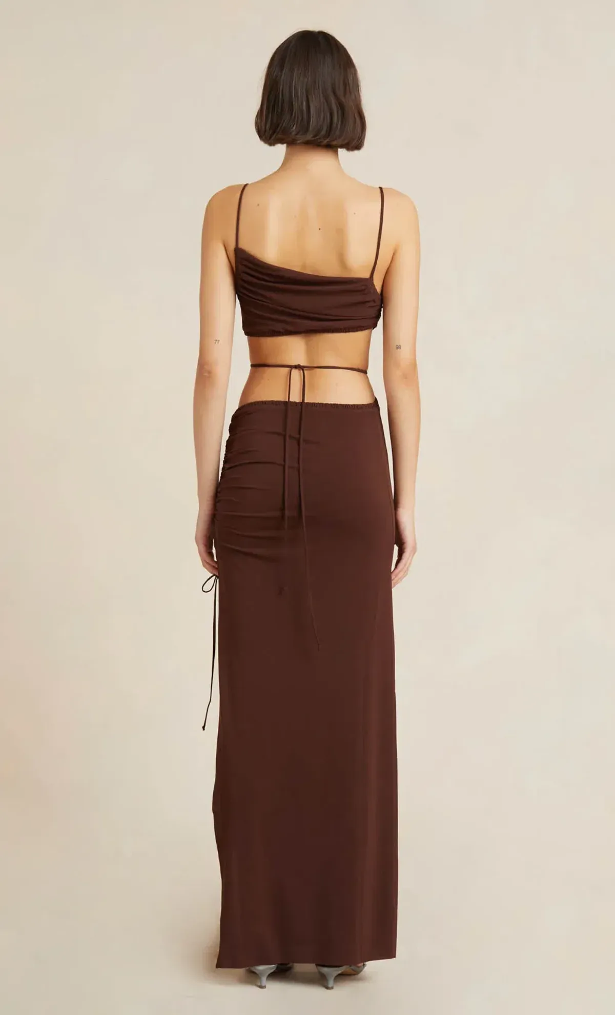 Bec & Bridge Dilkon Maxi Dress in Dark Chocolate Size 6 - Image 3