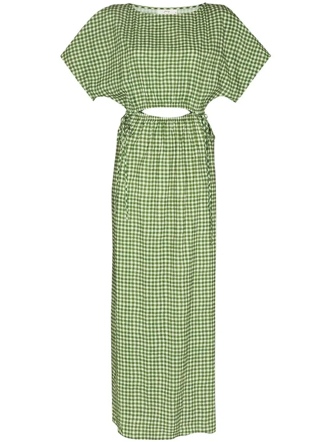 Peony Picnic After Swim Gingham-check Maxi Dress Green Size 10  for rent on The Volte - main image